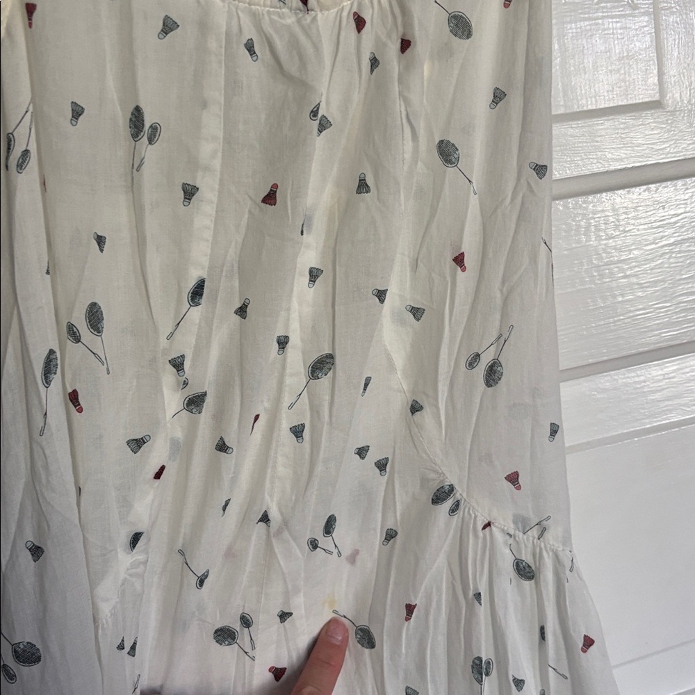 Anthropologie Cotton Lightweight White Badminton Maxi Dress - Picture 3 of 7